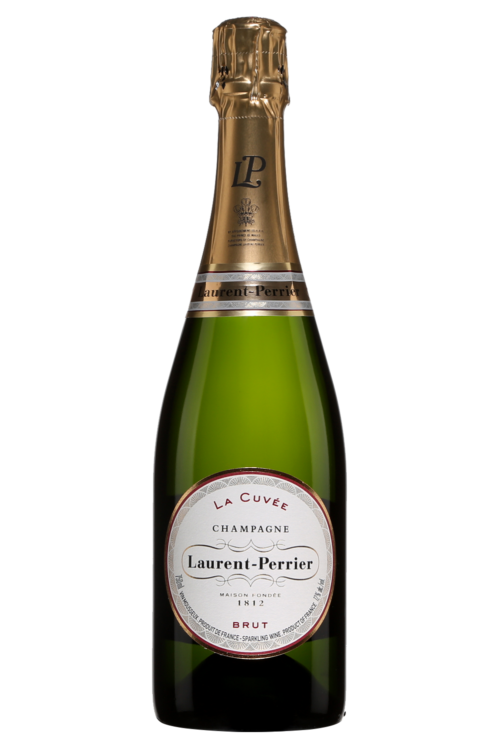 Laurent-Perrier La Cuvée Brut Champagne bottle, celebration gift angle