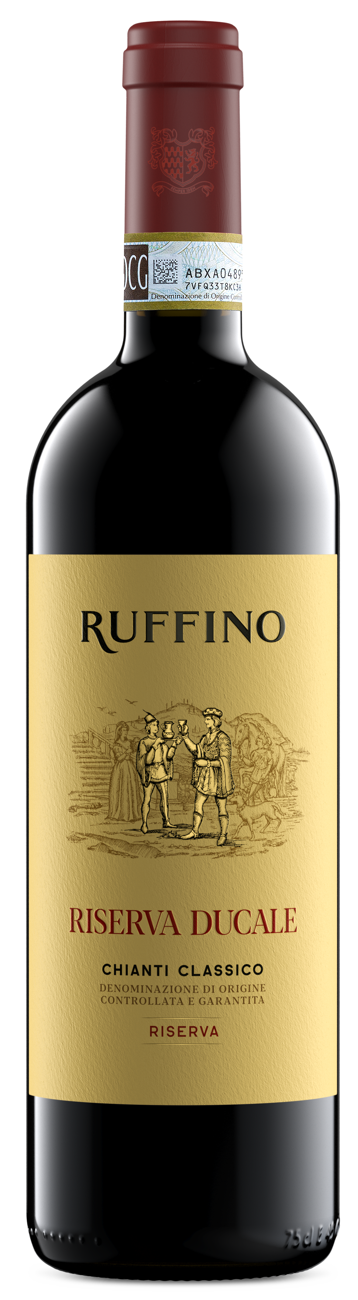 Ruffino Chianti Classico Riserva Ducale label detail for host and client gifting