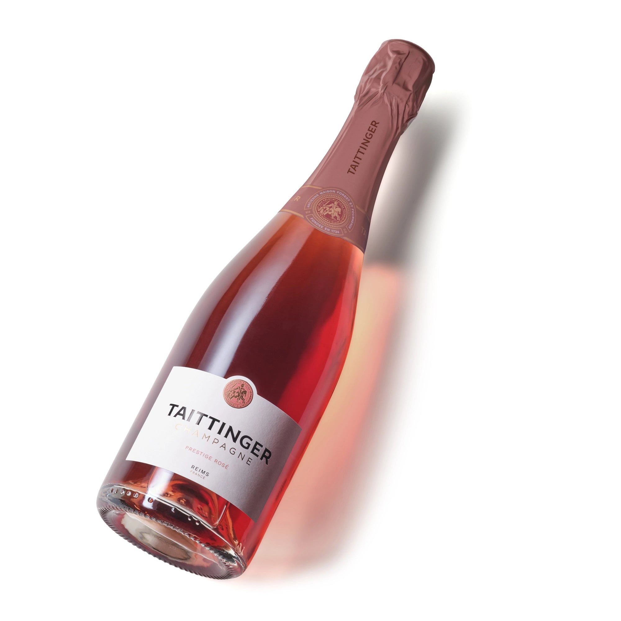 Taittinger Prestige Rosé Champagne bottle for celebrations