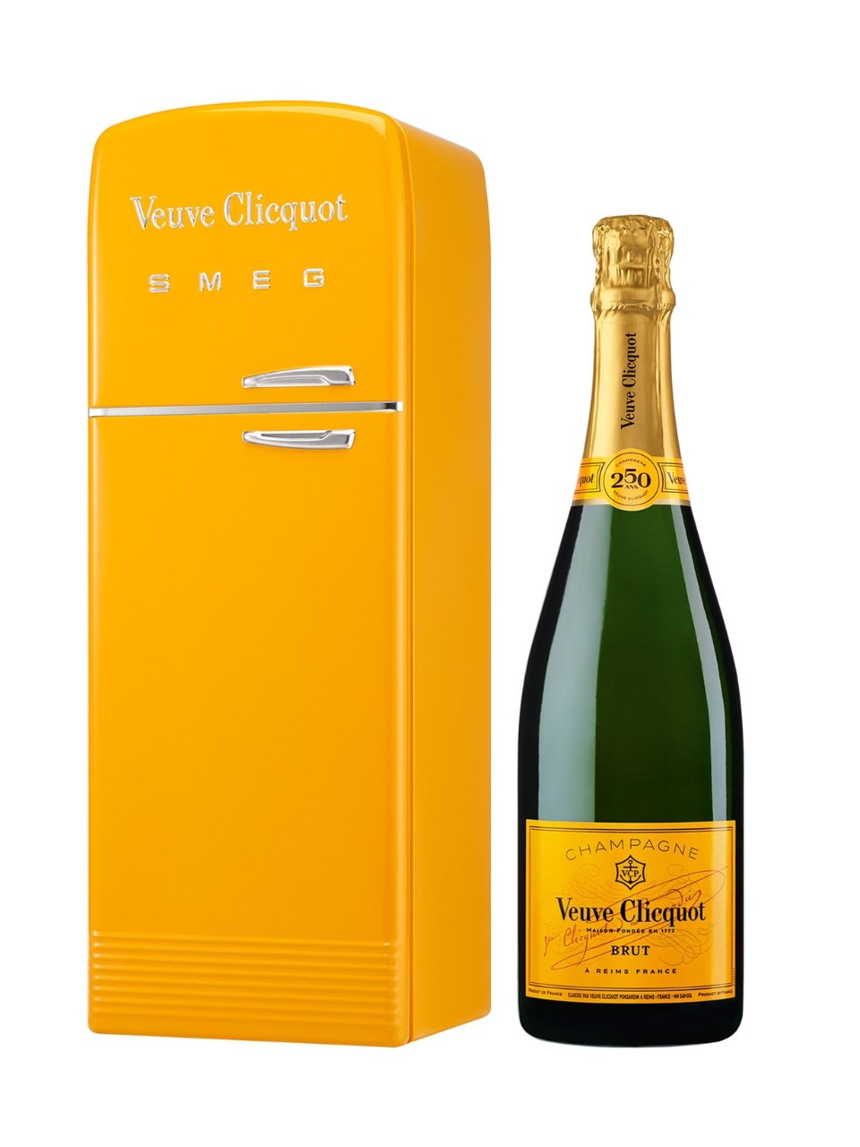 Veuve Clicquot Brut Champagne Smeg Fridge Gift Box