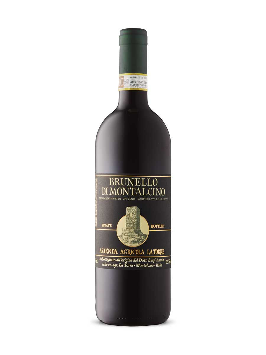 Bottle of La Torre Brunello di Montalcino 2020 Tuscan red wine