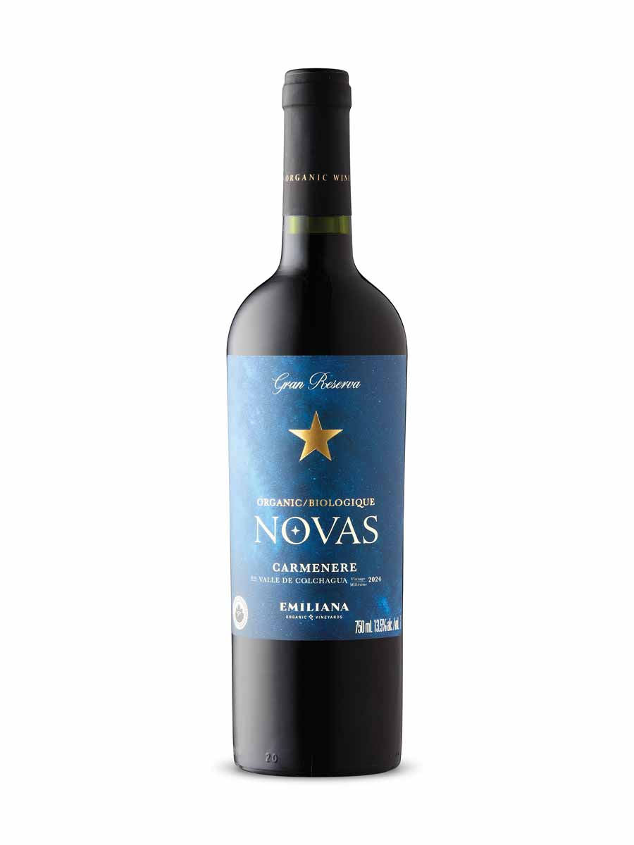 Emiliana Novas Organic Gran Reserva Carménère 2024 bottle, organic and vegan gift wine