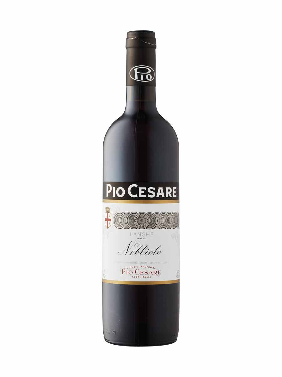 Pio Cesare Langhe Nebbiolo 2023 full bottle shot on white background