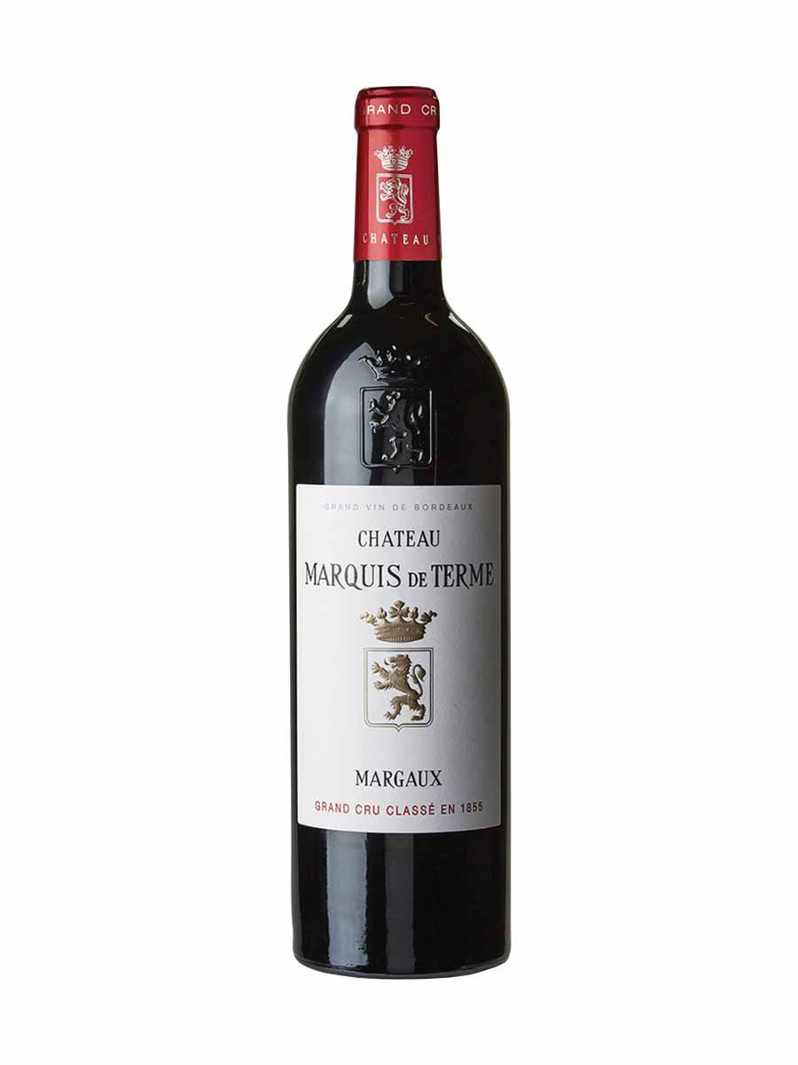 Château Marquis de Terme Margaux 2015 Bordeaux red wine bottle, front label