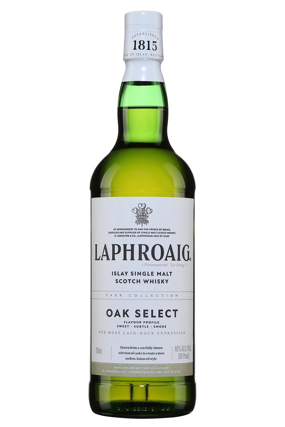 Laphroaig Select Islay Single Malt Scotch Whisky label detail, ideal for whisky lover gifts