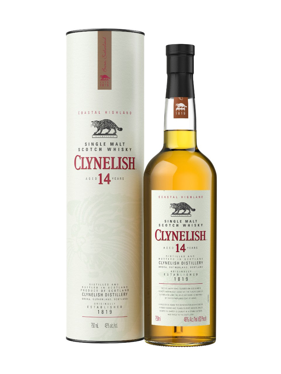Clynelish 14 Year Old Single Malt Scotch Whisky gift bottle