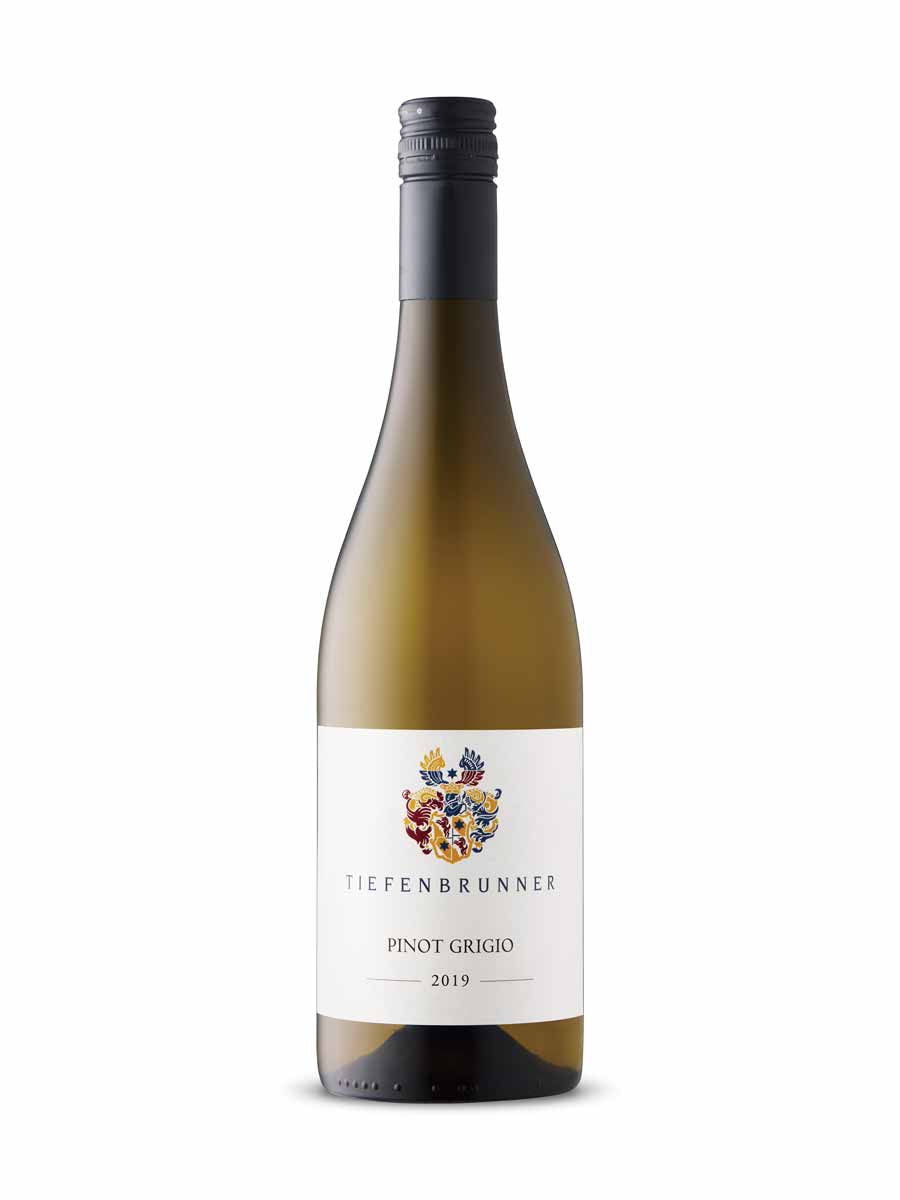 Tiefenbrunner Pinot Grigio 2024 bottle front label close up