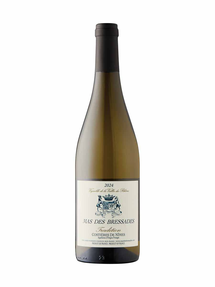 Mas des Bressades Tradition Blanc 2024 birthday and host gift bottle