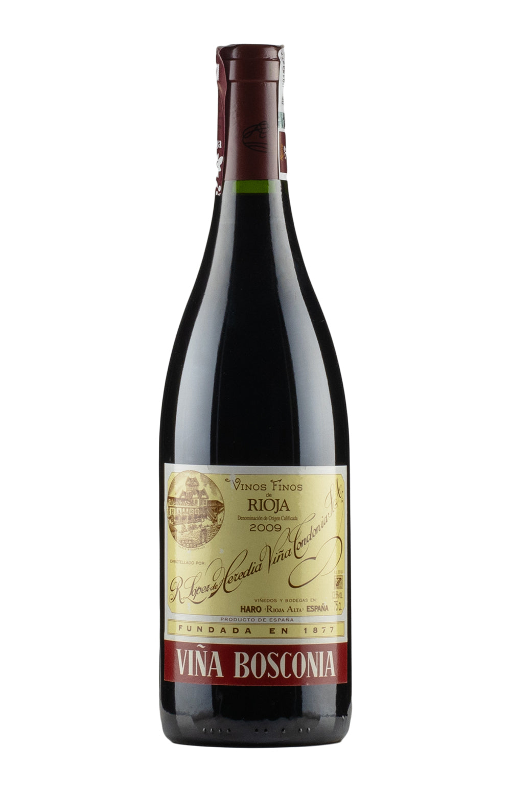 R. López de Heredia Viña Bosconia Reserva 2015 label close up