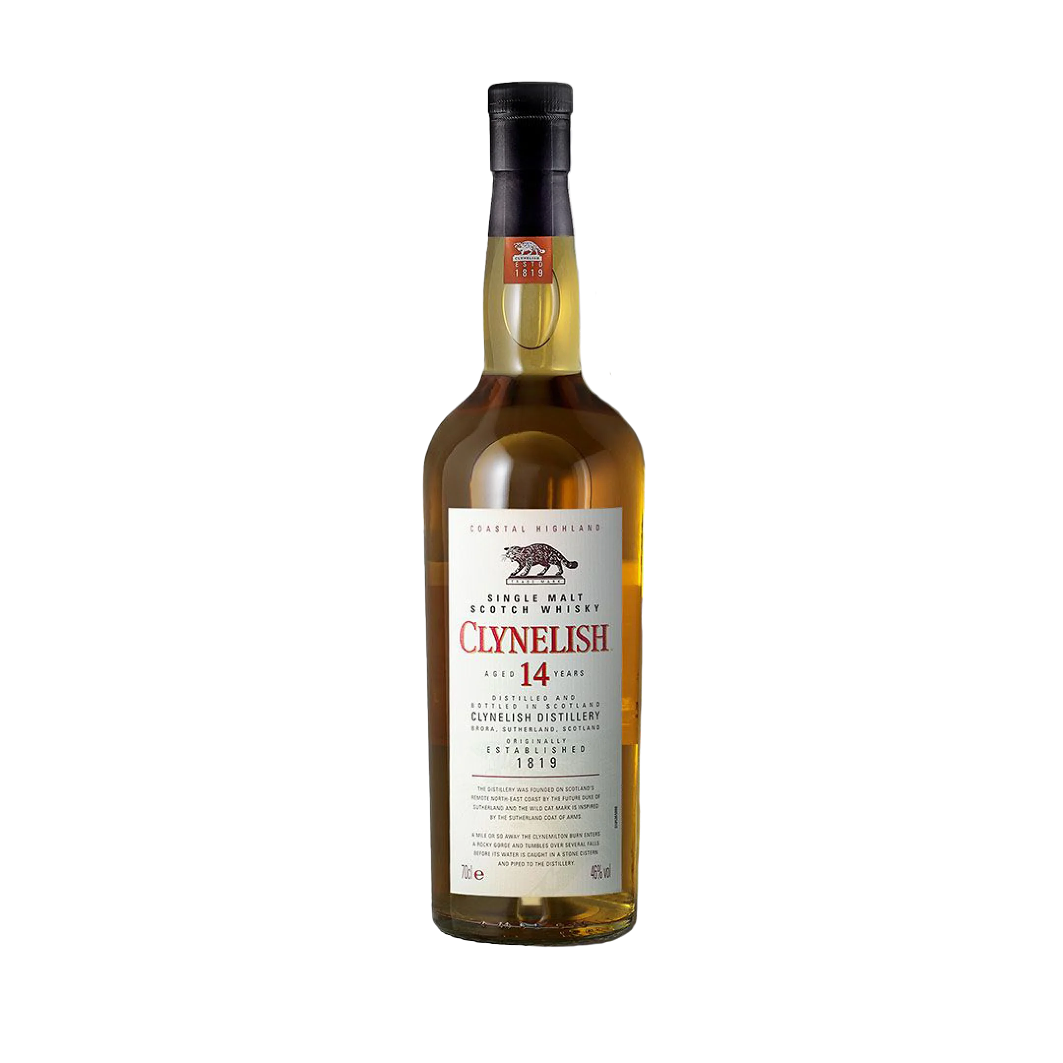Clynelish 14 Year Old coastal Highland whisky bottle for gifting