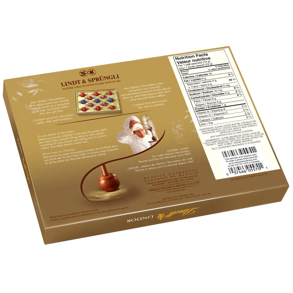 Lindt Lindor Assorted Milk and Dark Chocolate Truffles Box, 156g | Luxury Wine, Alcohol & Gift Delivery Canada | Vyno