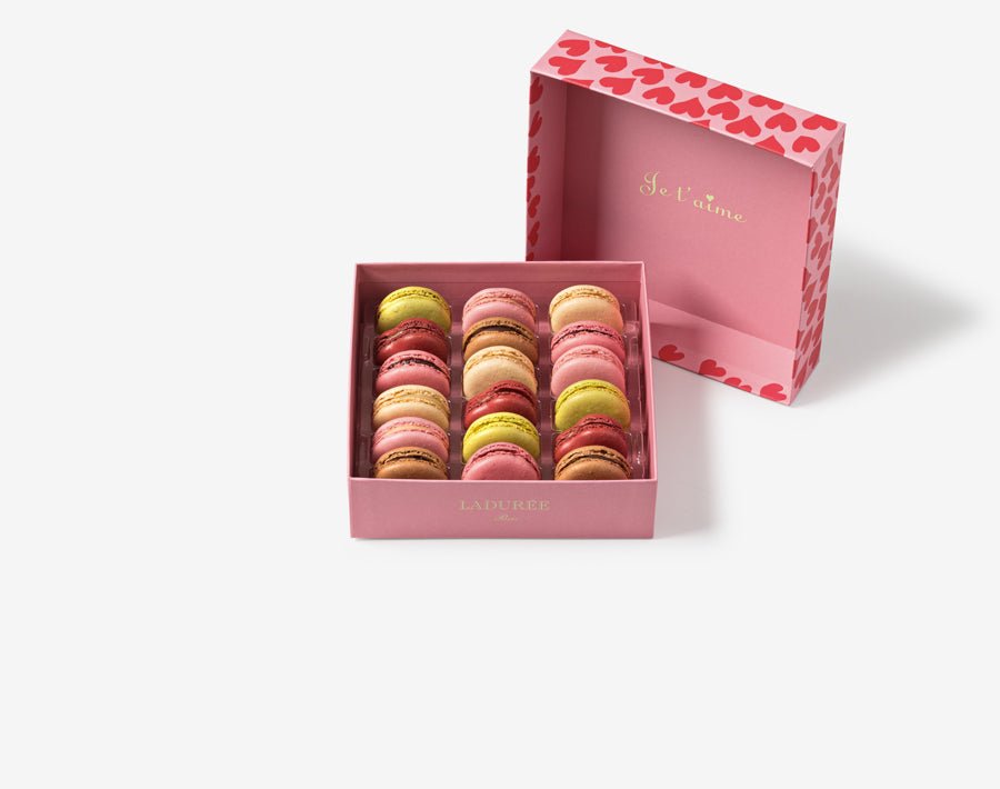 Ladurée Assorted Macarons - Valentine’s Day Edition - 18 piece Gift Box | Exquisite Wine & Alcohol Gift Delivery Toronto