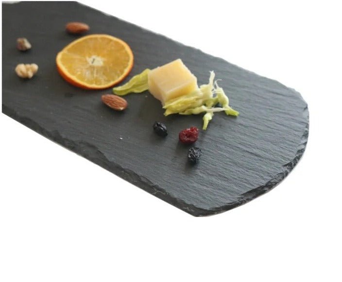 Natural black slate serving platter